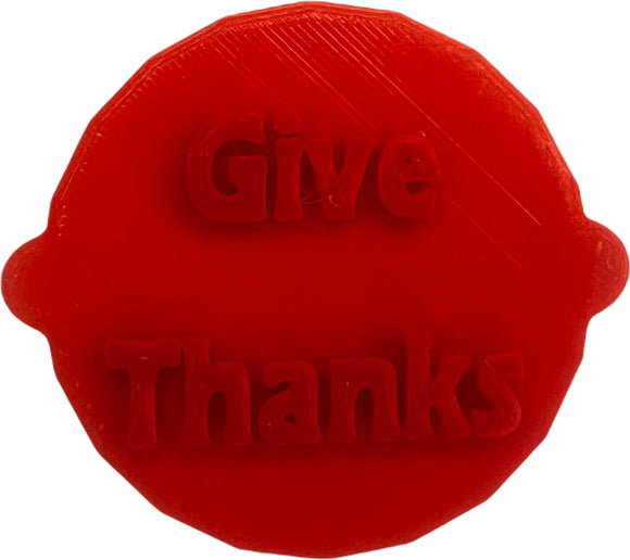 Give Thanks Cake, Biscuit, Cookie Fondant Embosser Stamp for Thanksgiving
