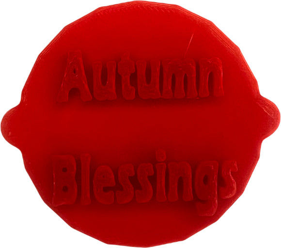 Autumn Blessings Cake and Biscuit Embosser Stamp