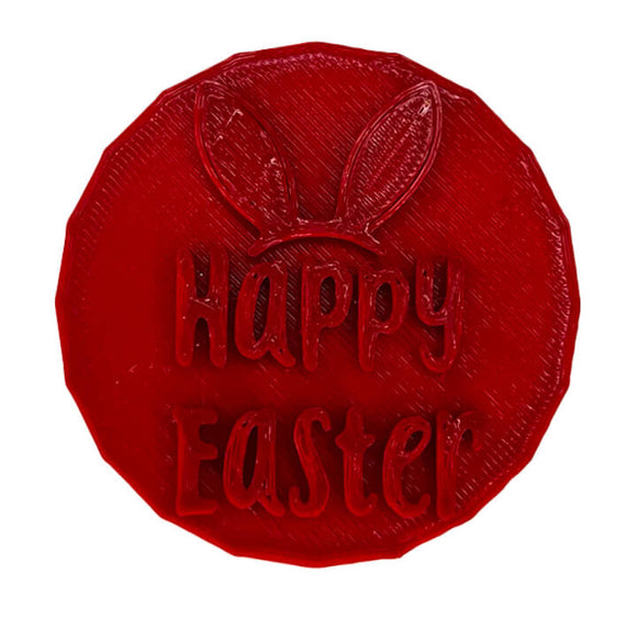 Happy Easter Cookie Embosser Stamp Single used for pressing fondant icing and cake embossing