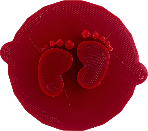 Cute Baby Feet Cake and Biscuit Embosser Stamp for Baby Showers