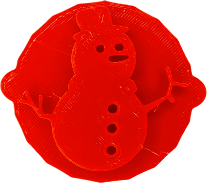 Snowman Cake and Biscuit Embosser Stamp