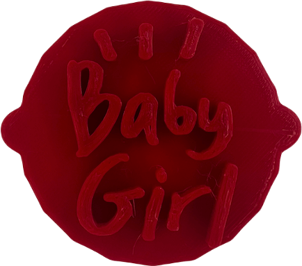 Baby Girl Cake and Biscuit Embosser Stamp for Baby Shower