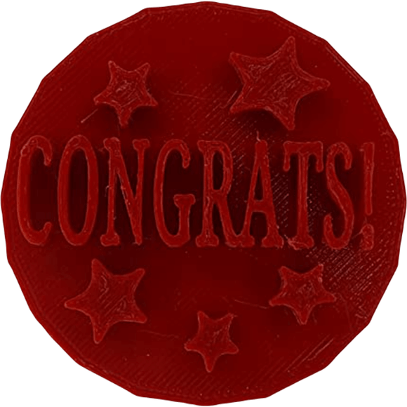 Congratulations Cake and Biscuit Embosser Stamp