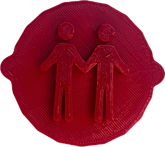 Committed Couple GF and BF Cake and Biscuit Embosser Stamp for Anniversaries