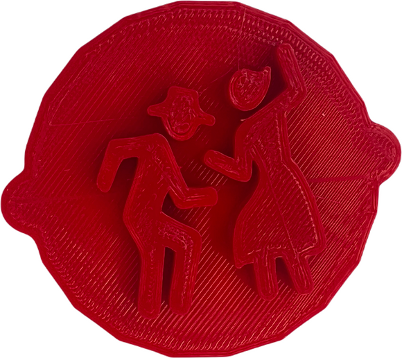 Dancing Couple Bachelorette/Bridal Shower Cake Stamp