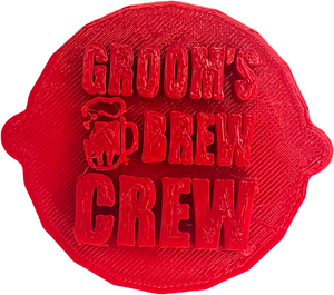 Groom's Brew Crew Cake and Biscuit Embosser Stamp for Stag Do