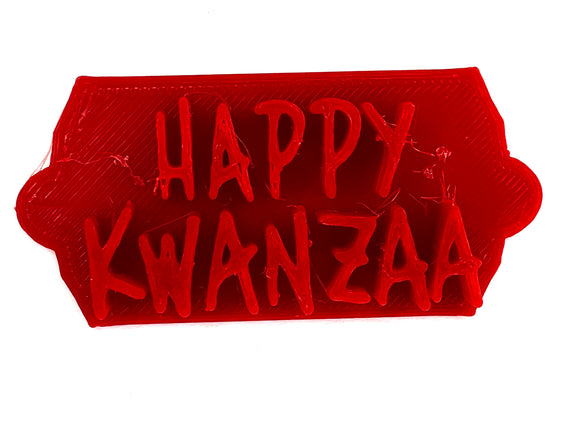 Happy Kwanzaa Celebration Cake and Biscuit Embosser Stamp
