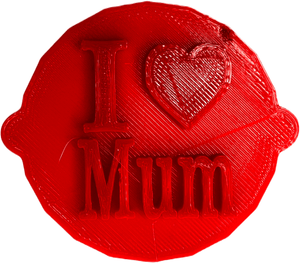 I Love Mum Mother's Day Cake and Biscuit Embosser Stamp