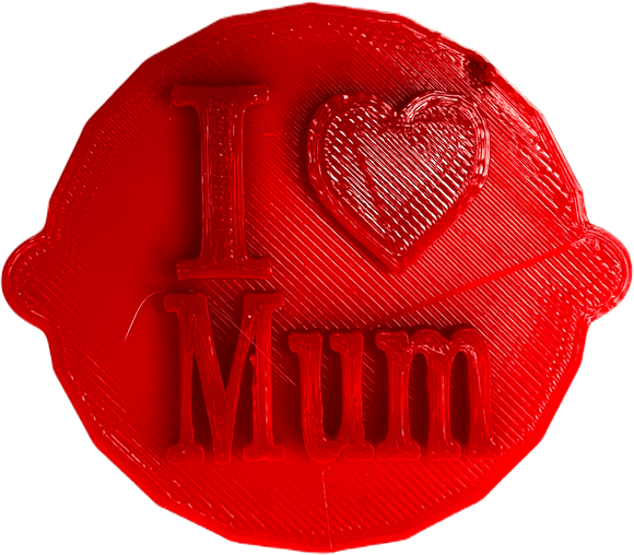 I Love Mum Mother's Day Cake and Biscuit Embosser Stamp