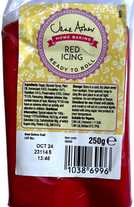 Jane Aster Professional Baking Ready to Roll 250g Red Fondant Icing