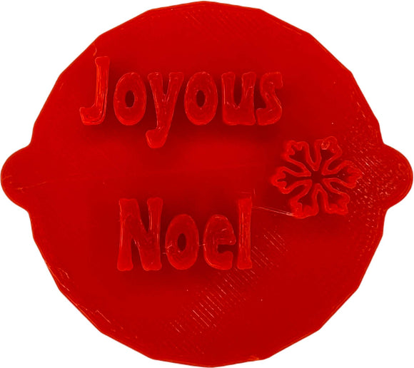 Joyous Noel Snowflake Cake and Biscuit Embosser Stamp