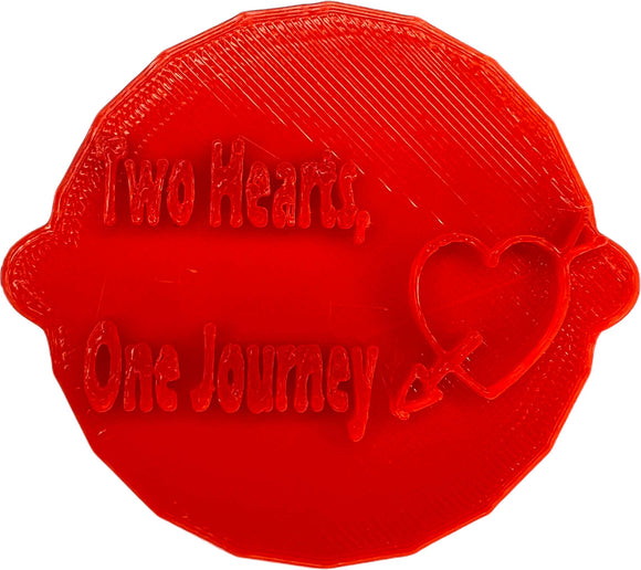 Two Hearts, One Journey Cake and Biscuit Embosser Stamp