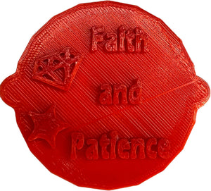 Faith and Patience Cake and Biscuit Embosser Stamp