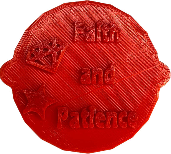 Faith and Patience Cake and Biscuit Embosser Stamp