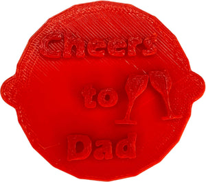 Cheers to Dad Father's Day Cake and Biscuit Embosser Stamp