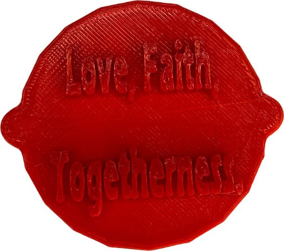 Love, Faith and Togetherness Cake and Biscuit Embosser Stamp