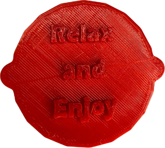 Relax and Enjoy - Retirement Cake and Biscuit Embosser Stamp