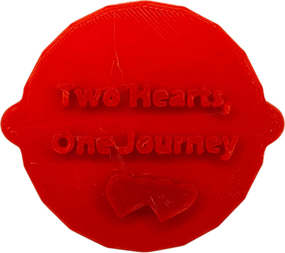 Two Hearts, One Journey Cake and Biscuit Embosser Stamp (Double-Heart)