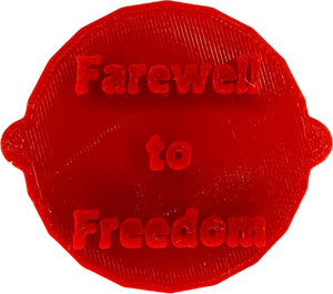 Farewell to Freedom Cake and Biscuit Embosser Stamp for Bachelor Party