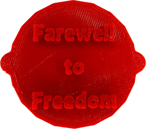 Farewell to Freedom Cake and Biscuit Embosser Stamp for Bachelor Party