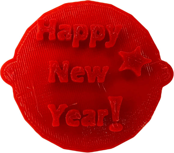 Happy New Year Cake and Biscuit Embosser Stamp