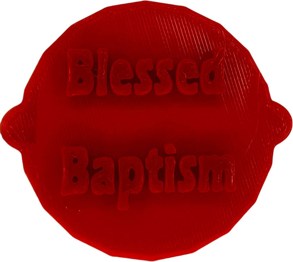 Blessed Baptism Cake and Biscuit Embosser Stamp