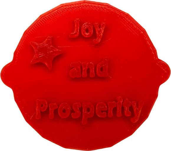 Joy and Prosperity Diwali Cake and Biscuit Embosser Stamp