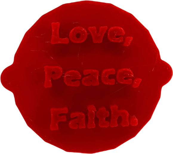 Love, Peace, Faith Cake and Biscuit Embosser Stamp