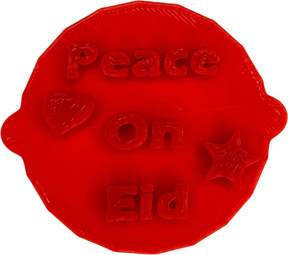 Peace on Eid Cookie Embosser Stamp Single used for pressing fondant icing and cake embossing