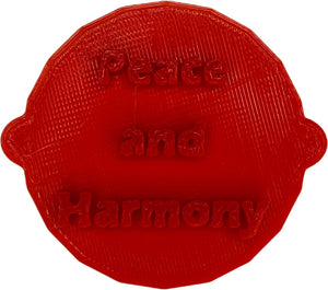 Peace and Harmony Cake and Biscuit Embosser Stamp