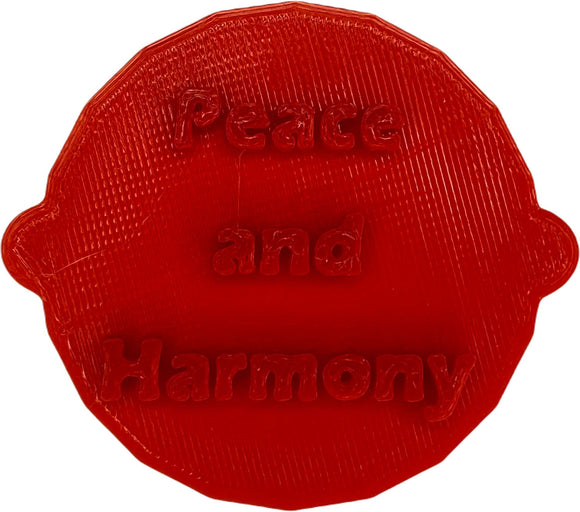 Peace and Harmony Cake and Biscuit Embosser Stamp