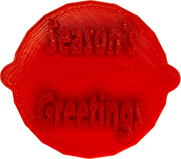 Season's Greetings for Christmas Cake and Biscuit Embosser Stamp