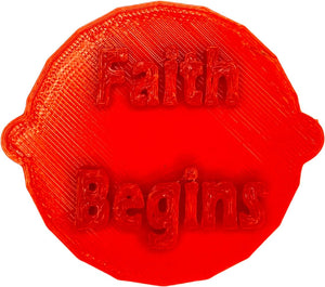Faith Begins Cake and Biscuit Embosser Stamp