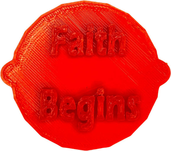 Faith Begins Cake and Biscuit Embosser Stamp