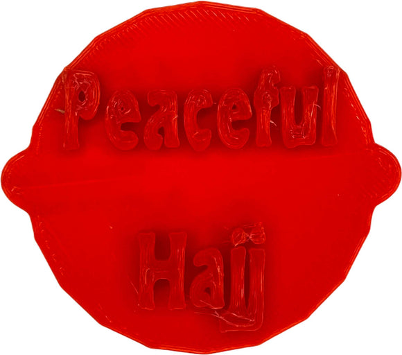 Peaceful Hajj, Hajj Mubarak Cake, Biscuit and Cookie Embosser Stamp