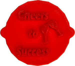 Cheers to Success, Job Promotion Cake and Biscuit Embosser Stamp