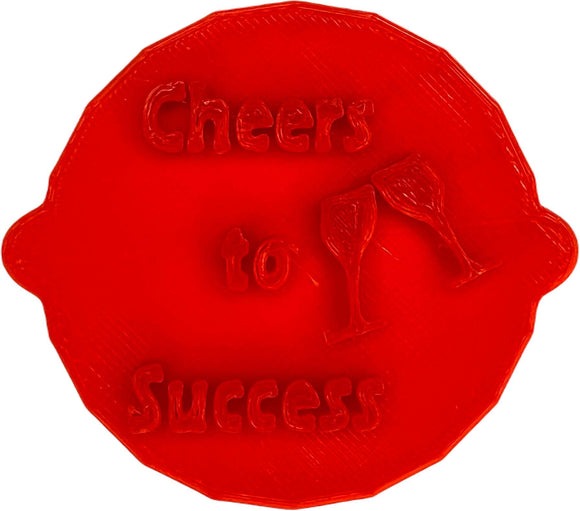 Cheers to Success, Job Promotion Cake and Biscuit Embosser Stamp