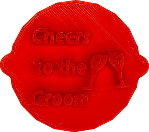 Cheers to the Groom Cake and Biscuit Embosser Stamp for Bachelor Party
