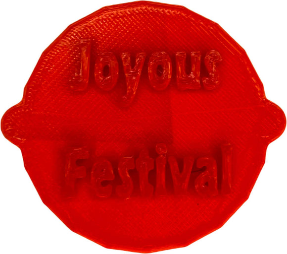 Joyous Festival Hanukkah/Bar Mitzvah Cake and Biscuit Embosser Stamp