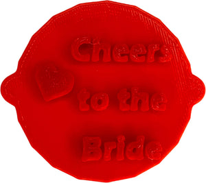 Cheers to the Bride Bridal Shower Cake, Cookie, Biscuit, Fondant Stamp