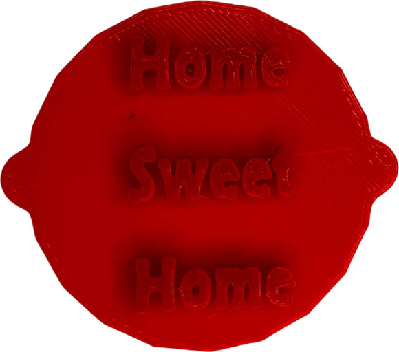Home Sweet Home Simple Cake and Biscuit Fondant Embosser Stamp