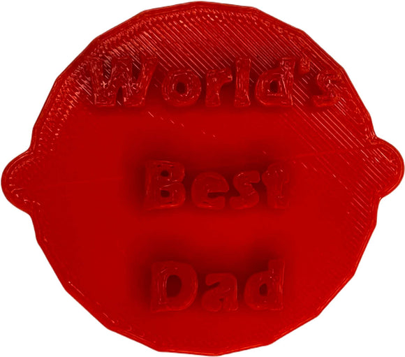 World's Best Dad, Father's Day Cake and Biscuit Embosser Fondant Stamp