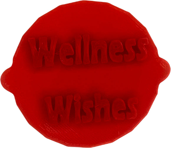 Wellness Wishes Cake Stamp | Custom Biscuit Embosser Fondant Stamp