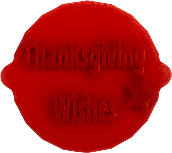 Thanksgiving Wishes Cake and Biscuit Embosser Stamp