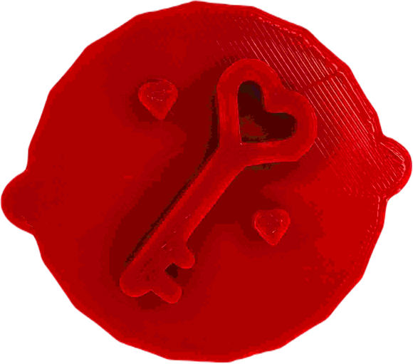 Love Heart Key Housewarming Cake and Biscuit Embosser Stamp