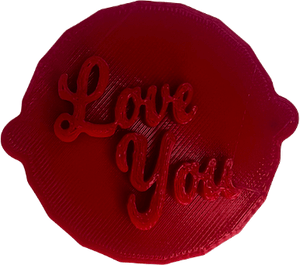 "Love You" Cake and Biscuit Embosser Stamp