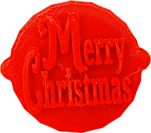 Merry Christmas Cake and Biscuit Embosser Stamp