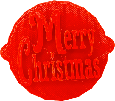 Merry Christmas Cake and Biscuit Embosser Stamp