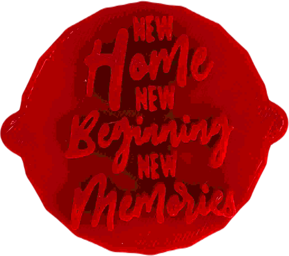 New Home New Beginnings and Memories Cake and Biscuit Embosser Stamp