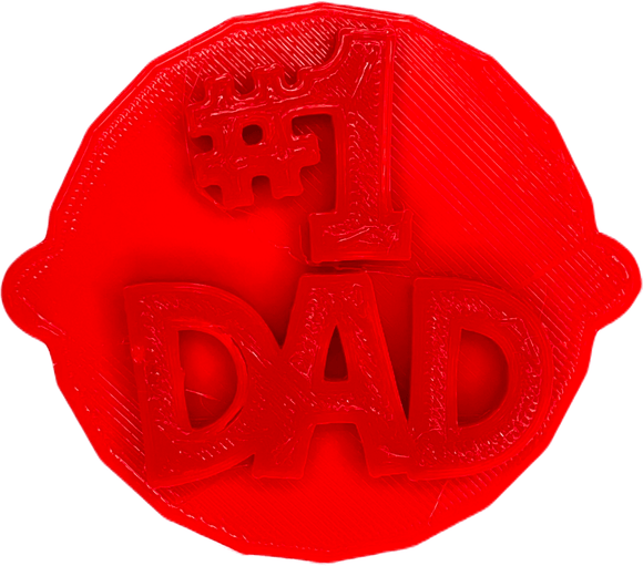 No1 Dad Father's Day Cake and Biscuit Embosser Stamp